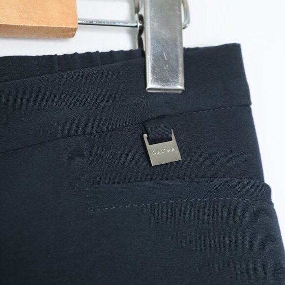 Vintage Laura Trouser Pants Navy Blue Office Workwear 90s Y2K Elastic Waist Sz 6 - Picture 9 of 12